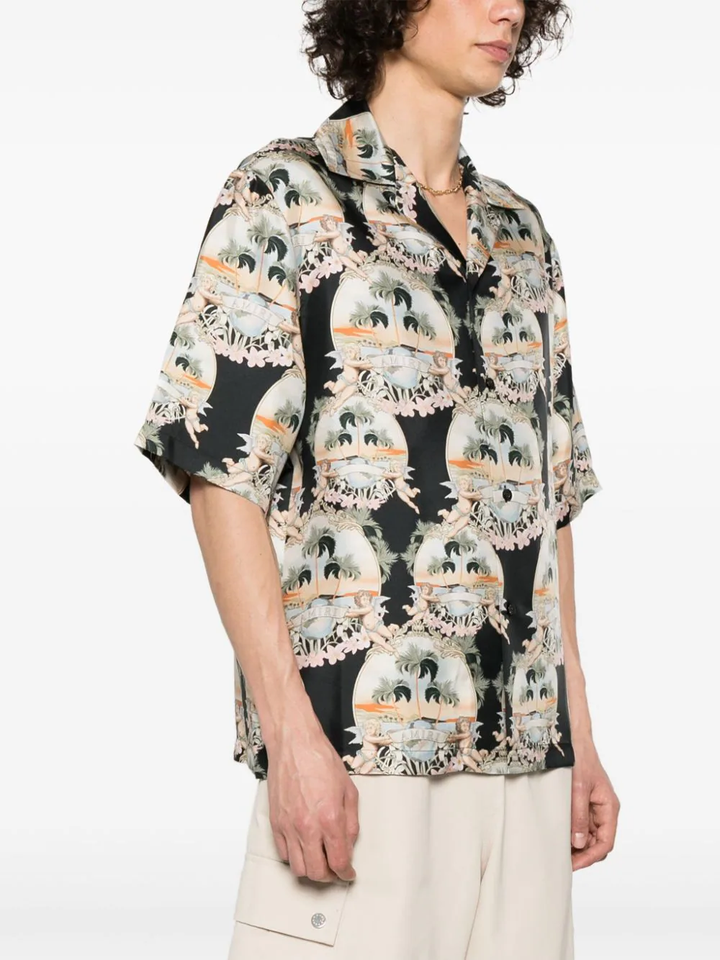 All Over Palm Bowling Shirt