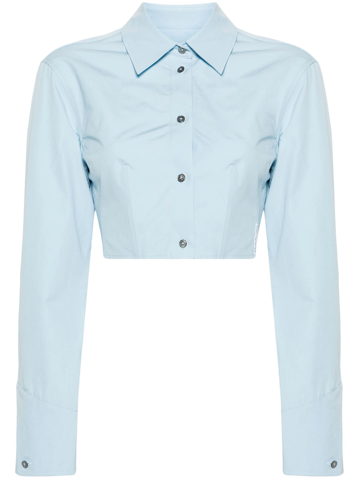 Cropped Structured Shirt In Organic Cotton