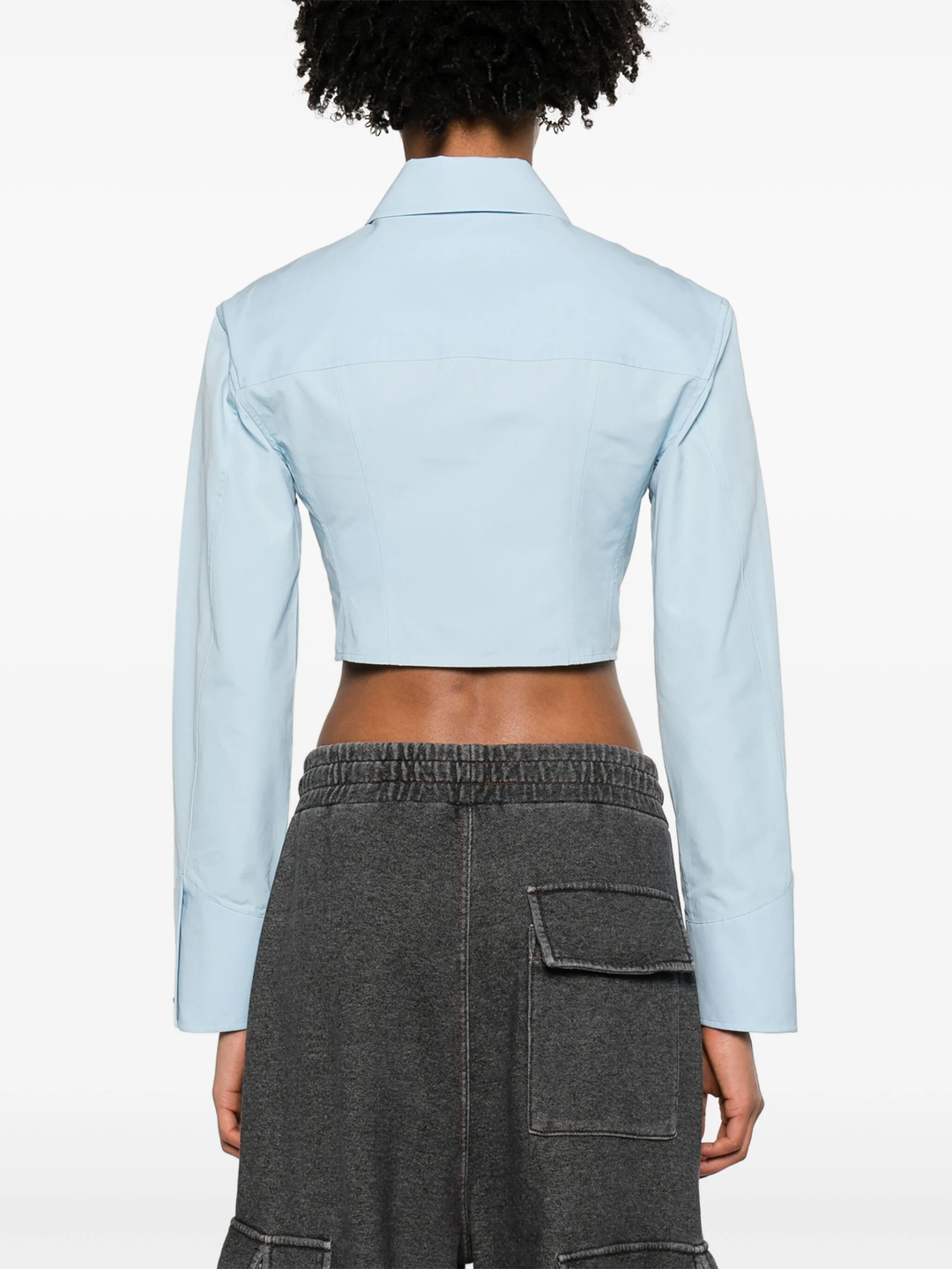 Cropped Structured Shirt In Organic Cotton