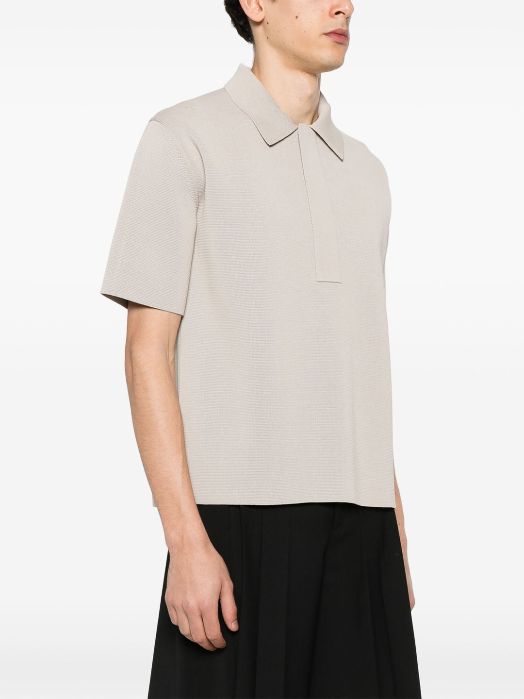 Fine Structured Cotton Viscose Shirt