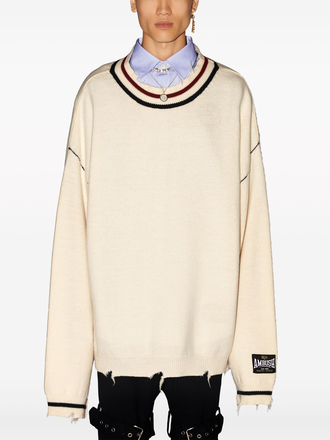 Rib Knit Crewneck Tofu Sweatshirt