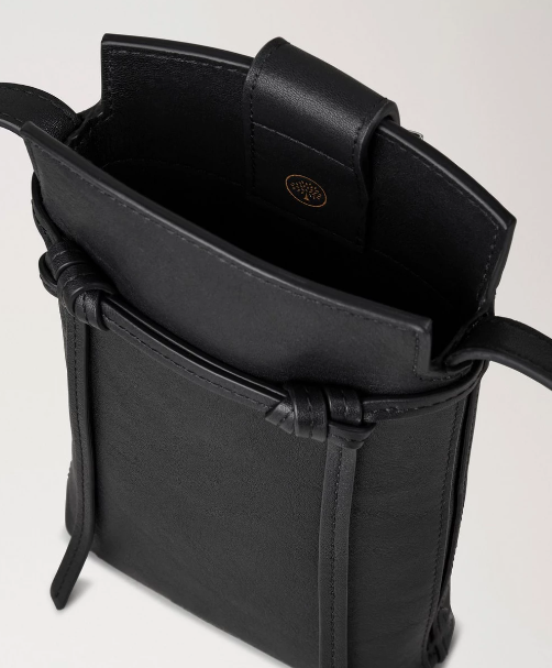 Clovelly Phone Pouch Black Refined Flat Calf