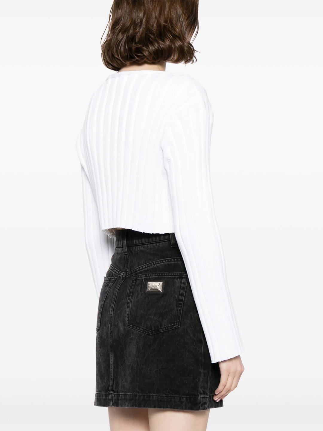 Cropped Pullover With Dropped Shoulder