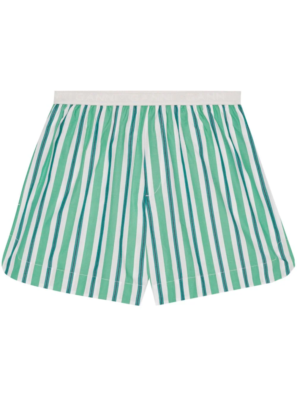 Stripe Cotton Elasticated Shorts