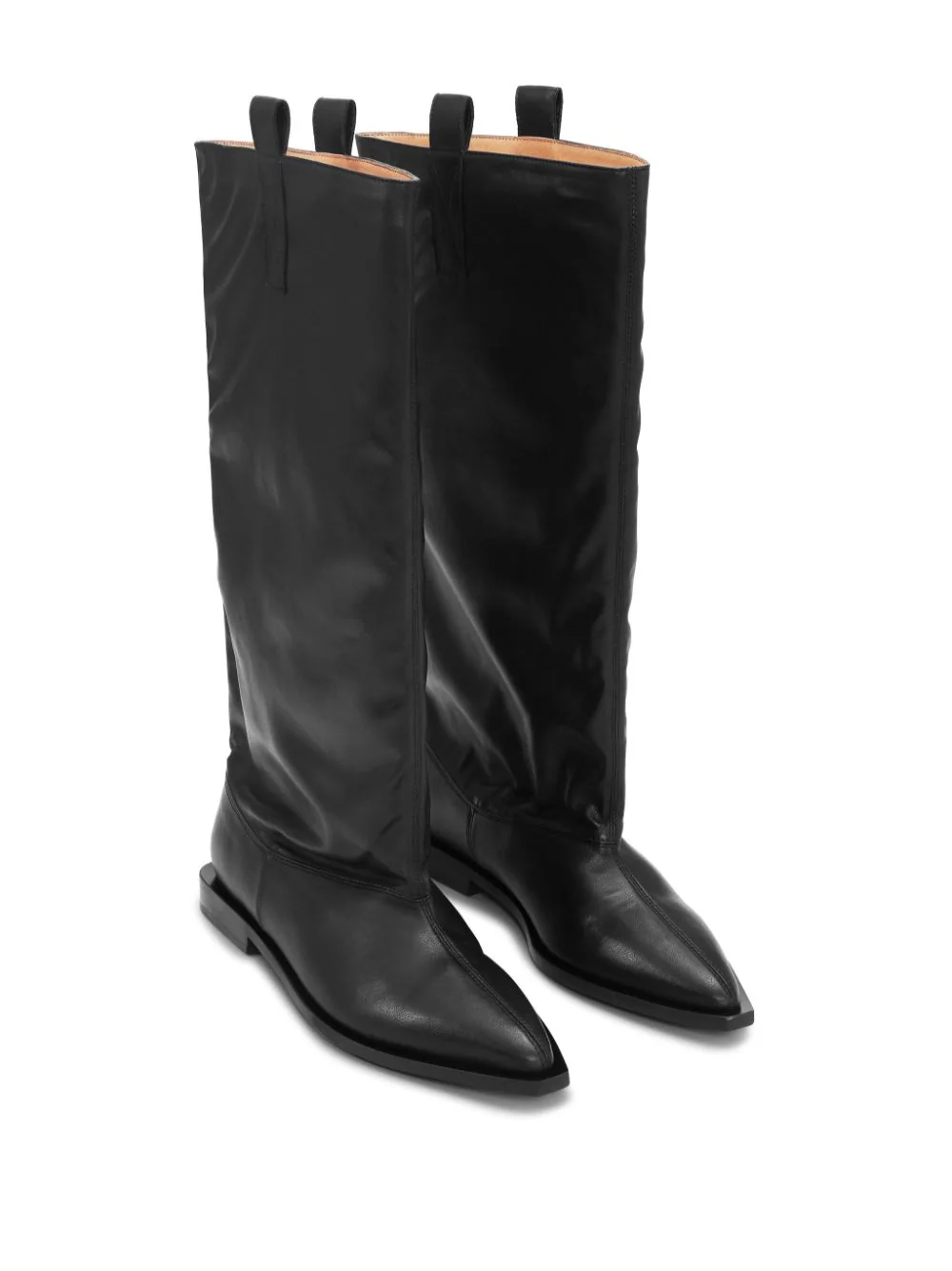 Western Wide Slouchy Flat Tubu Boots