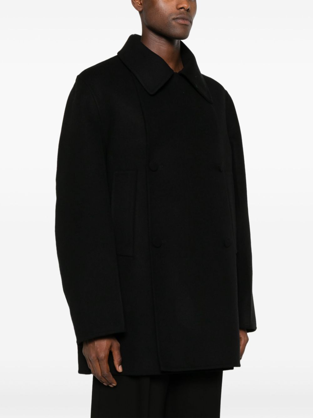 Wool Cashmere Blend Caban Coat