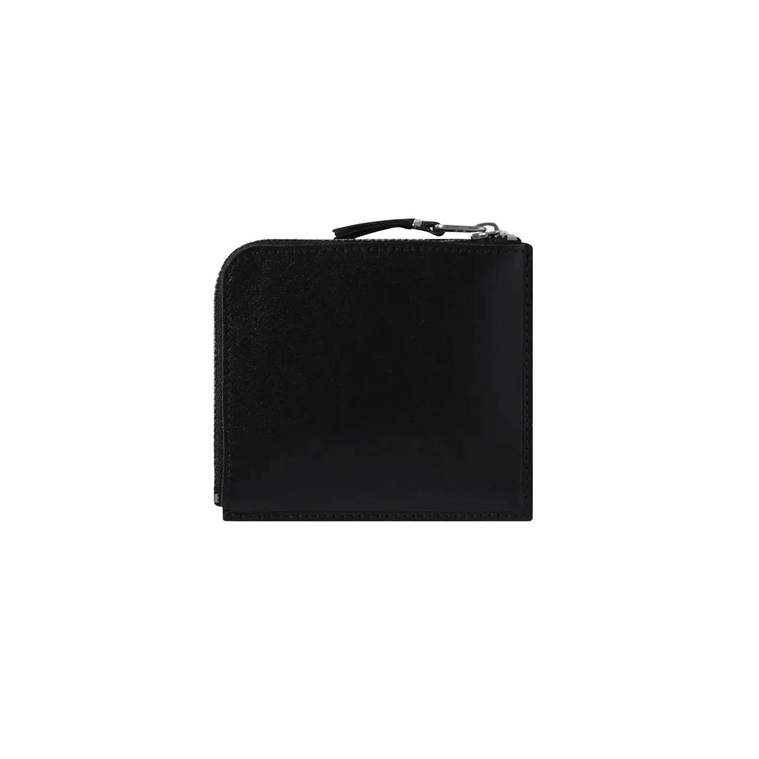 Silver Eyelet L Zip Wallet