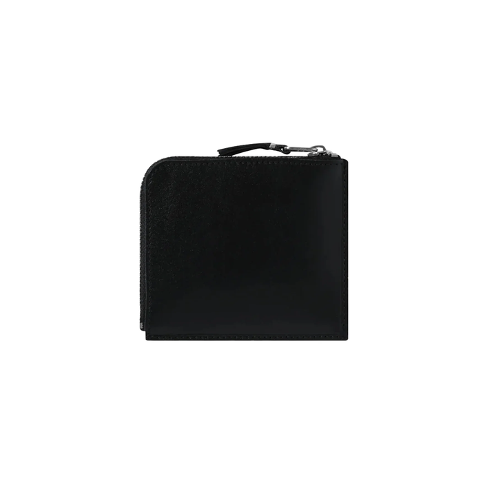 Silver Eyelet L Zip Wallet