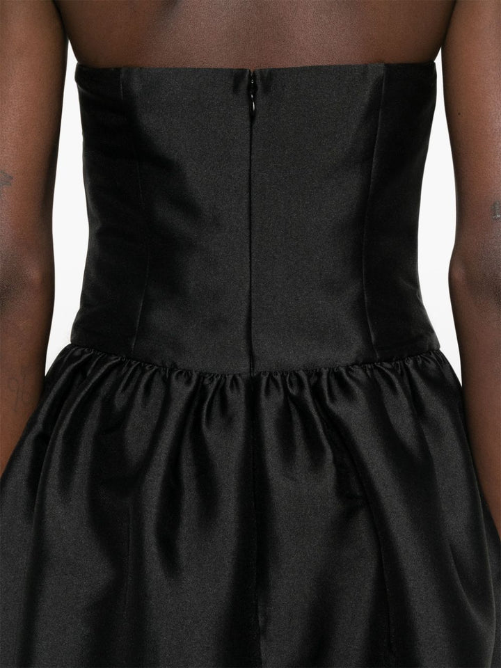 Black Taffeta Midi Dress