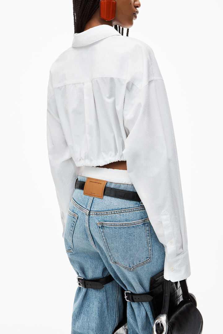 Hotfix Drawstring Cropped Top