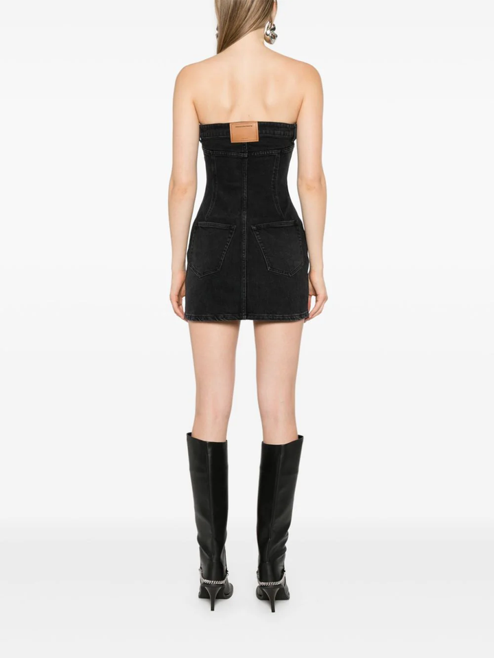 Stretch Denim Tube Dress