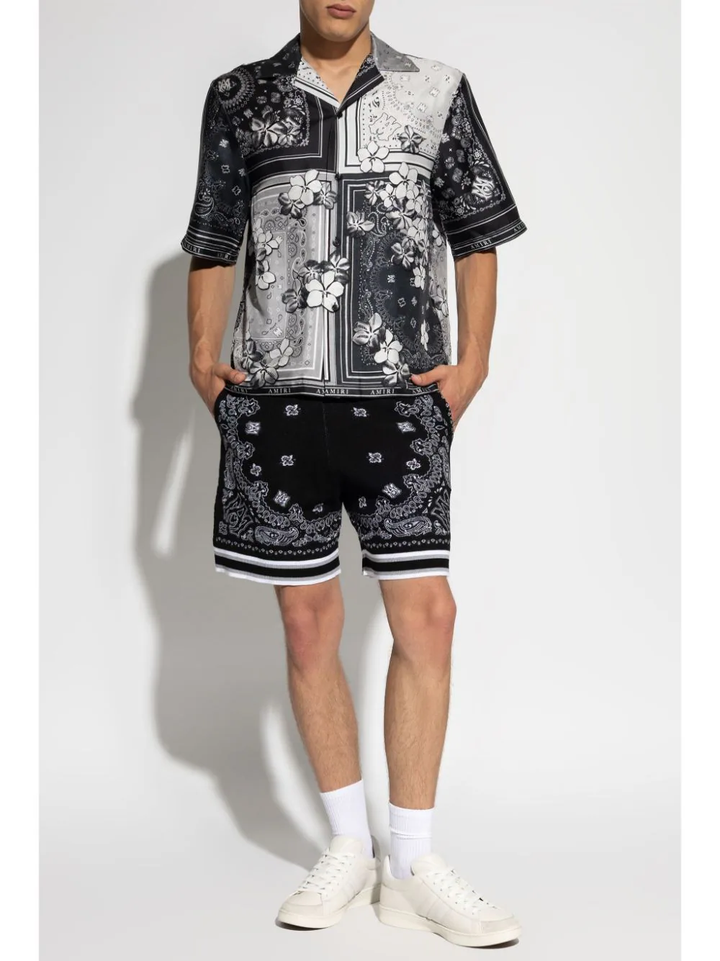 Bandana Floral Bowling Shirt