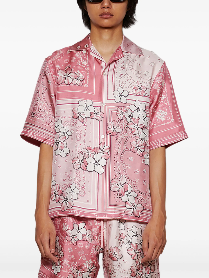 Bandana Floral Bowling Shirt