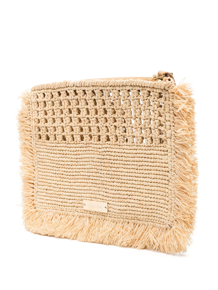 Natural Raphia Pouch