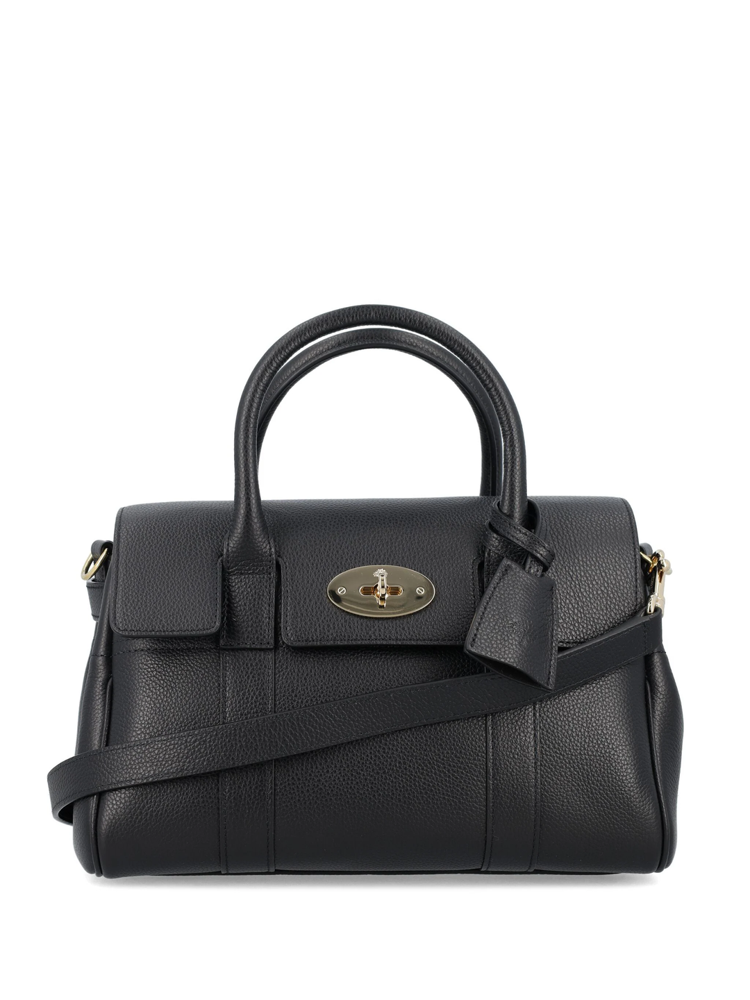 Bayswater Satchel Black Small Classic Grain