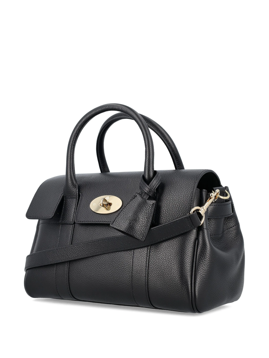 Bayswater Satchel Black Small Classic Grain