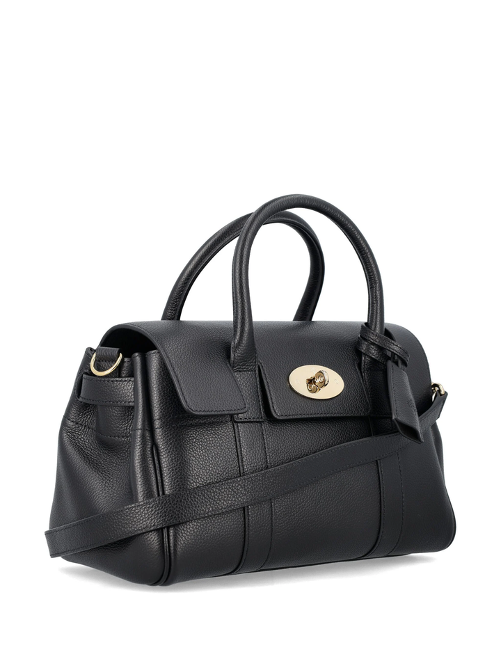 Bayswater Satchel Black Small Classic Grain