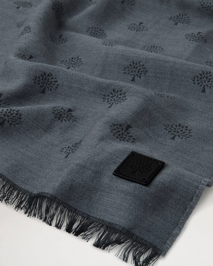 Men'S Mulberry Tree Wool Jacquard Scarf