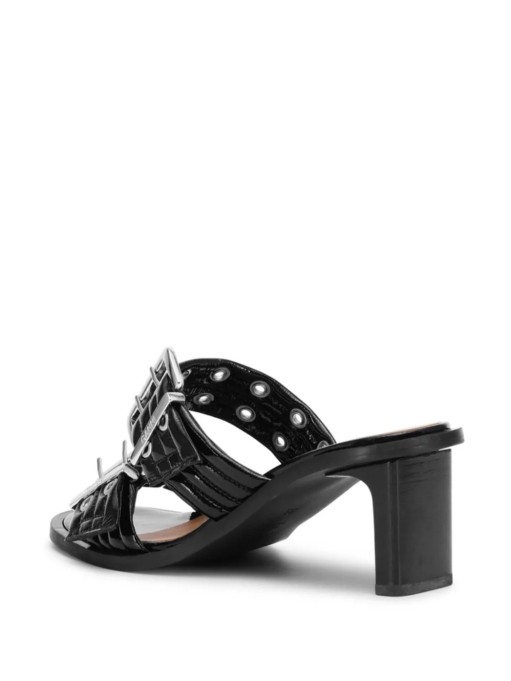 Feminine Buckle Mule Sandals