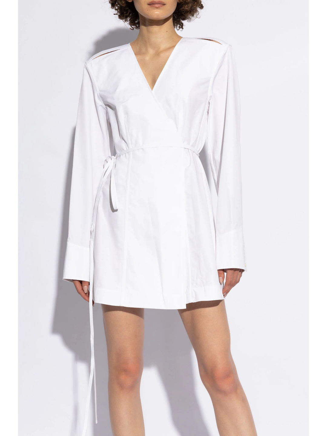 Slit Tailored Shirtdress