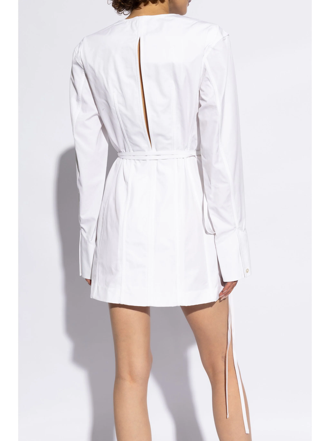 Slit Tailored Shirtdress