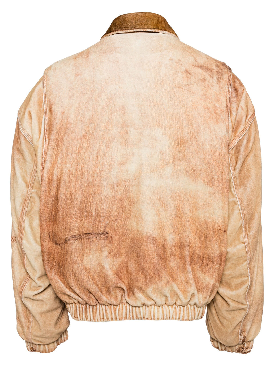 Bomber Jacket In Workwear Trompe-L'Oeil-Print Velour