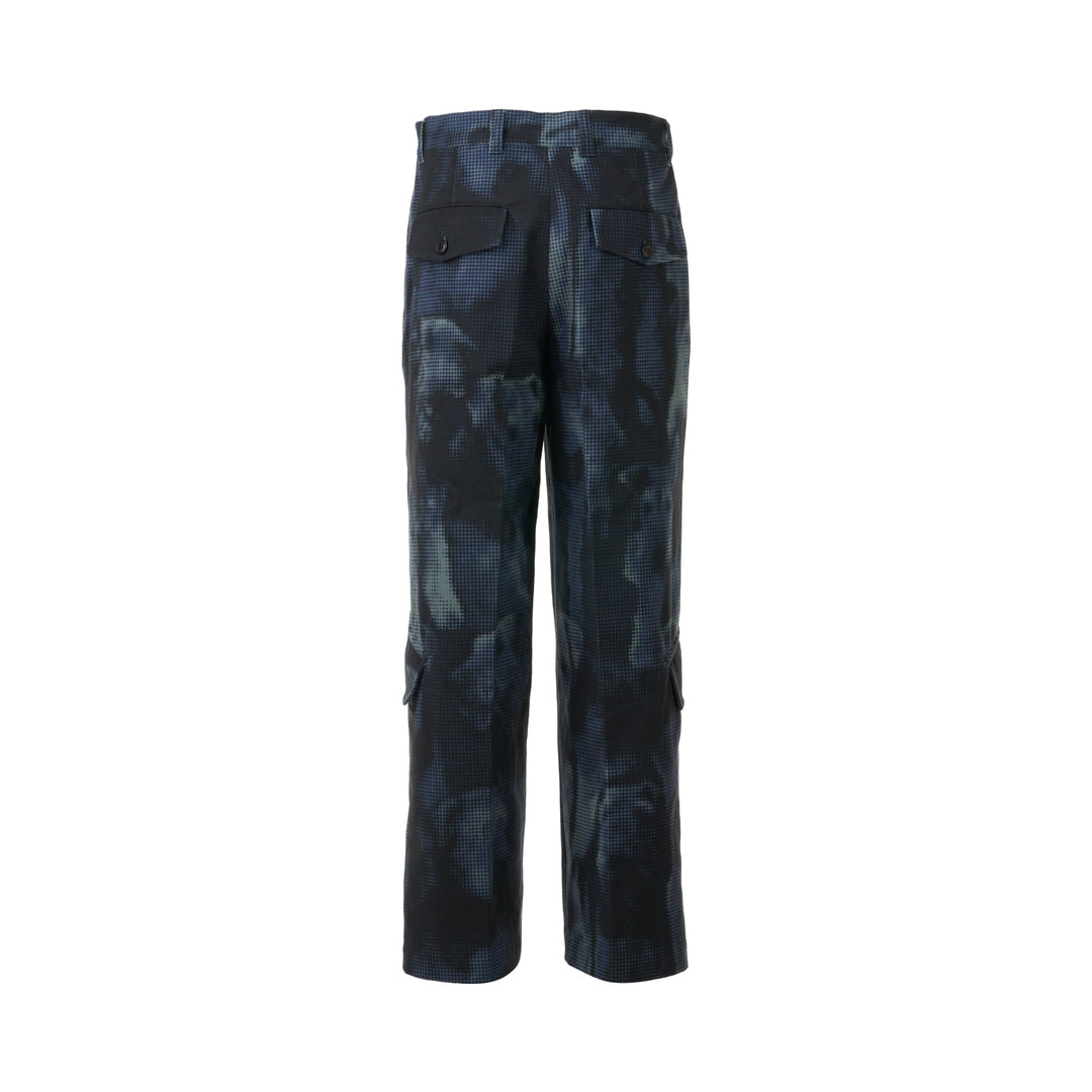 Overdyed Printed Cotton Drill Pants