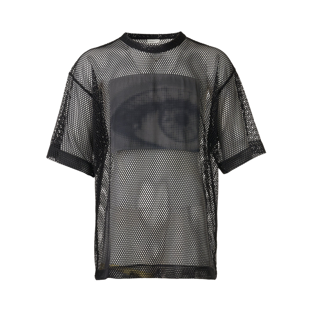 Open Mesh Black T-Shirt