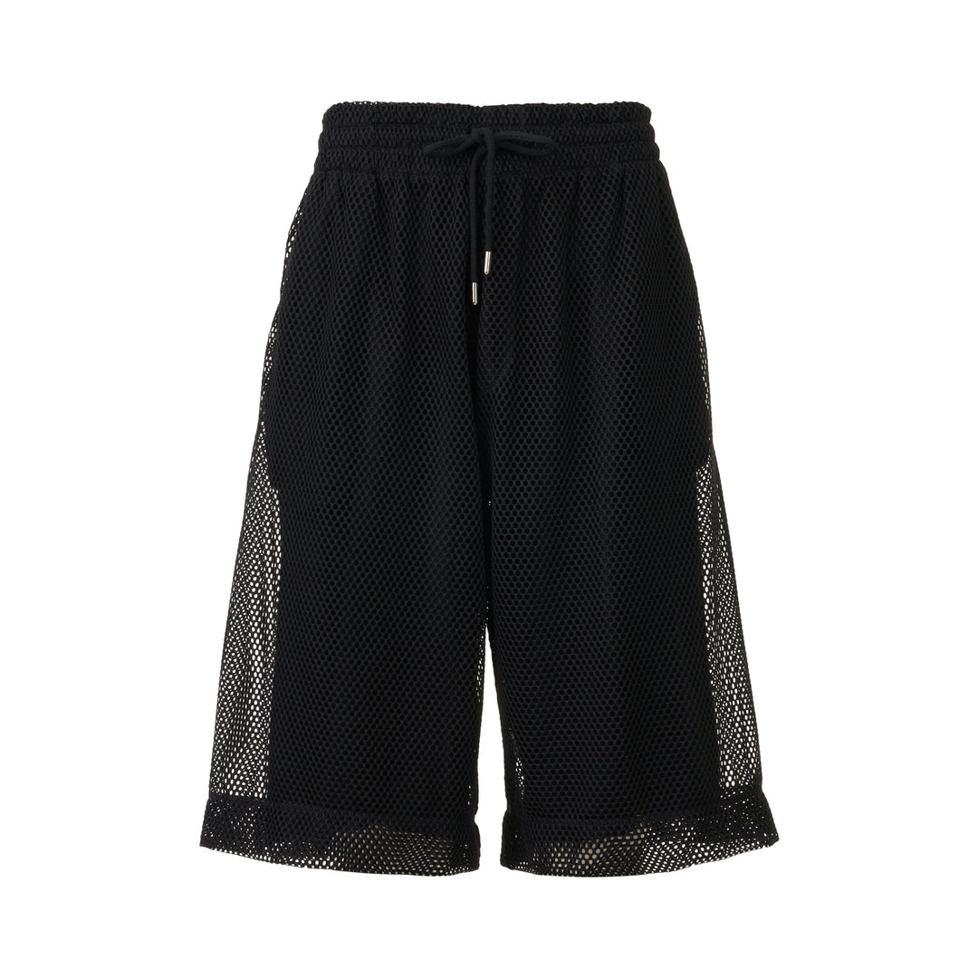 Open Mesh Black Shorts