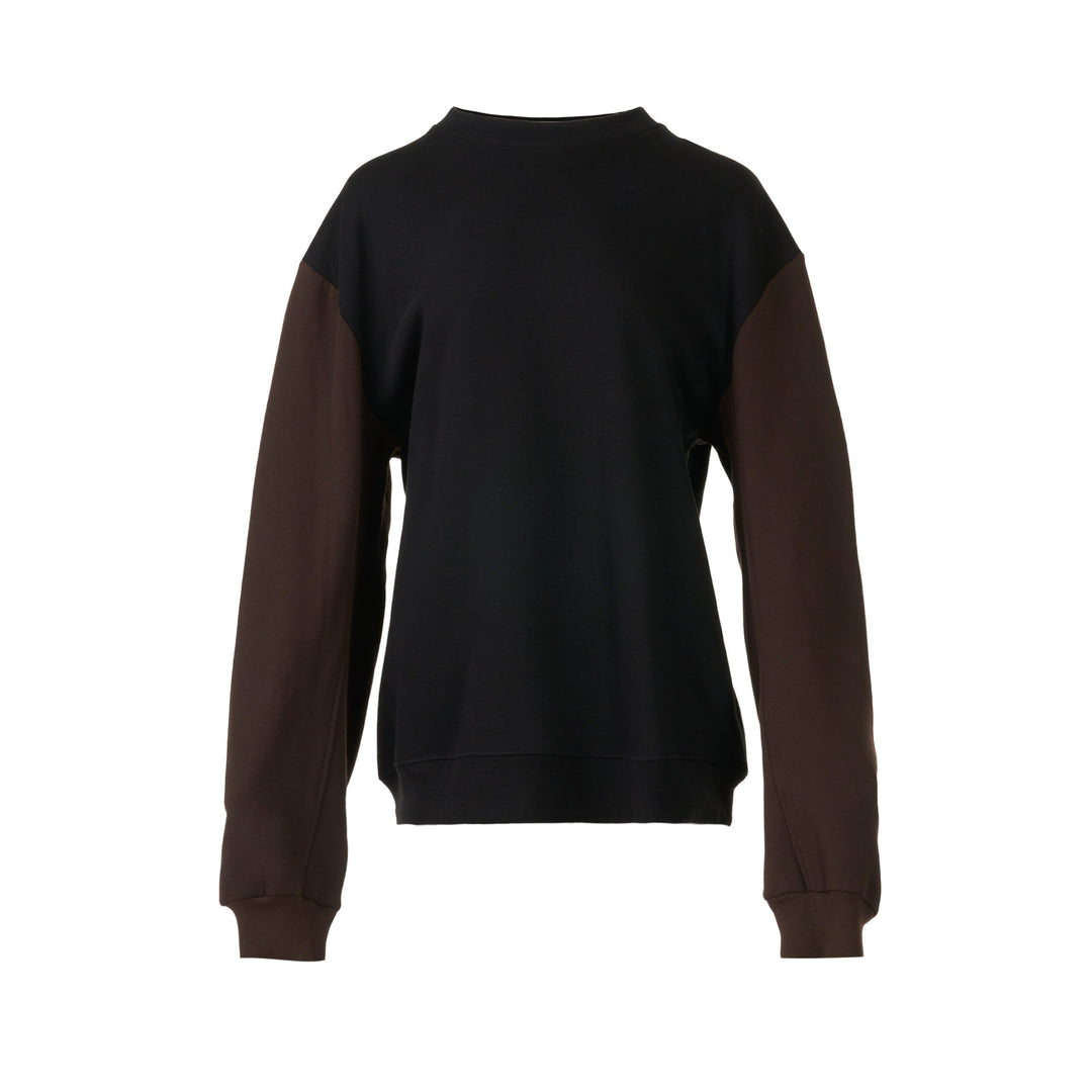 Basic Sweat Brushed Black Sweatshirt