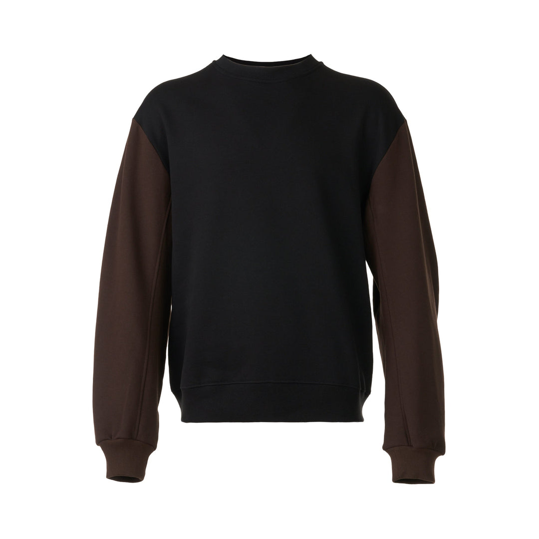 Basic Sweat Brushed Black Sweatshirt