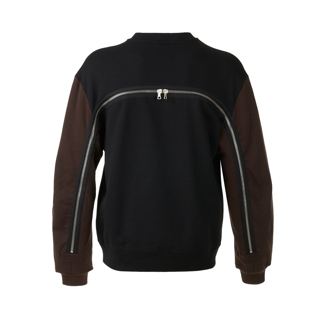 Basic Sweat Brushed Black Sweatshirt