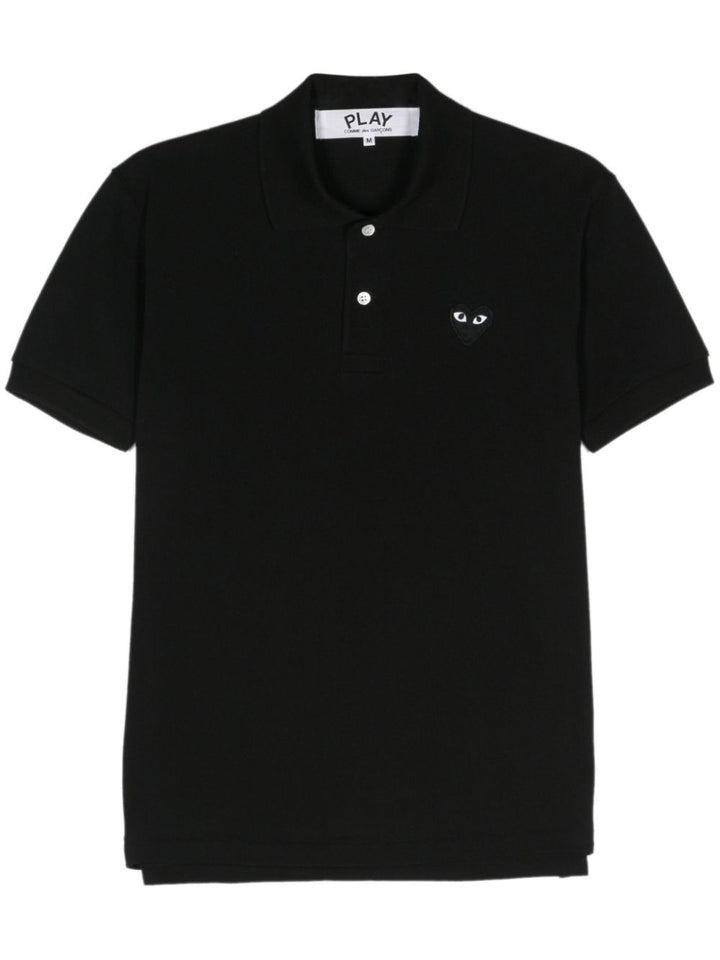 Single Black Emblem Polo Tee Unisex