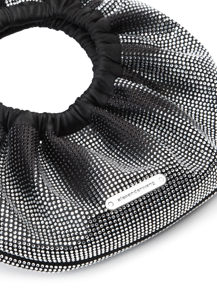 Crescent Mini Bag In Distressed Crystal Hotfix