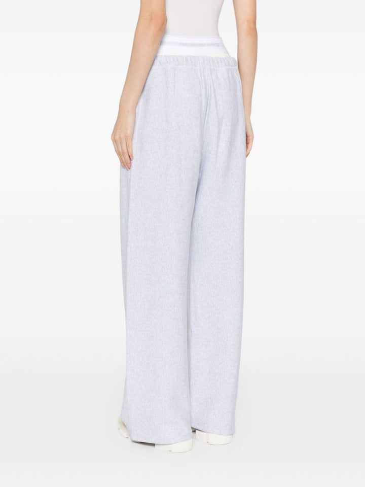 Wide Leg Sweatpants With Pre-Styled Logo Brief Waistband