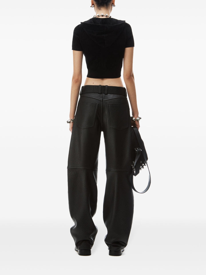 Cropped Zip-Up Hoodie In Chenille