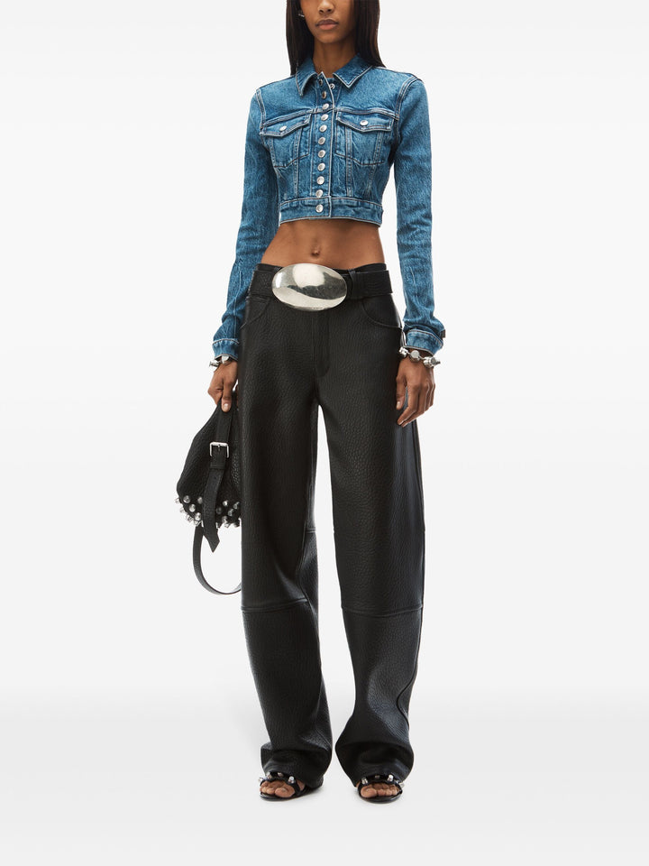 Cropped Trucker Jacket In Comfort-Stretch Denim