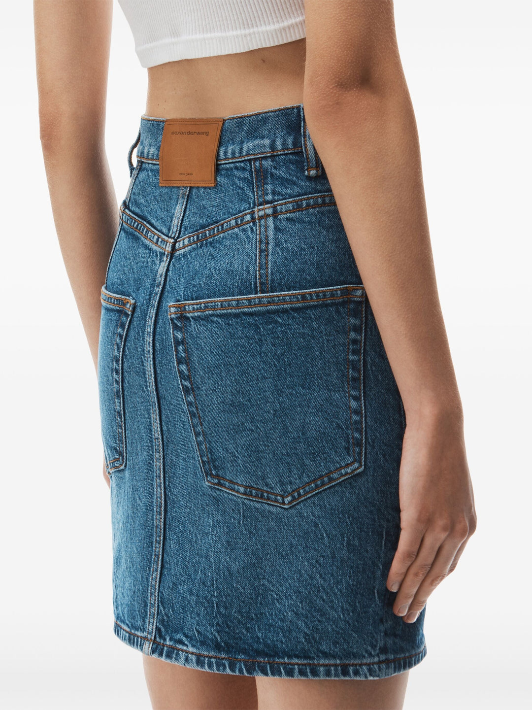 High-Waist Miniskirt In Comfort Stretch Denim