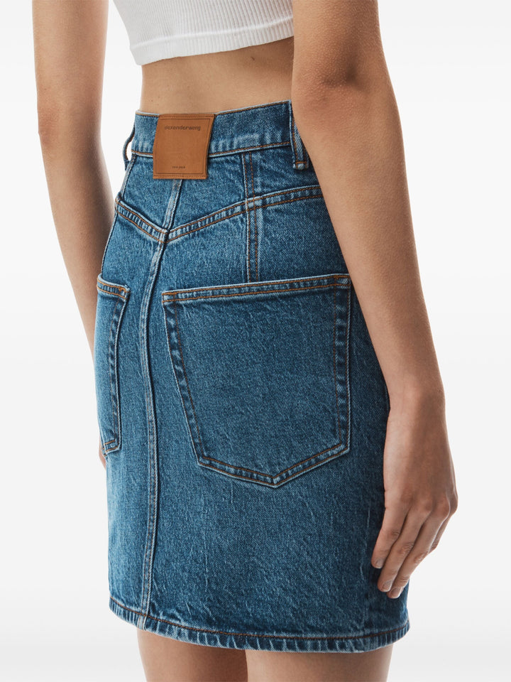 High-Waist Miniskirt In Comfort Stretch Denim