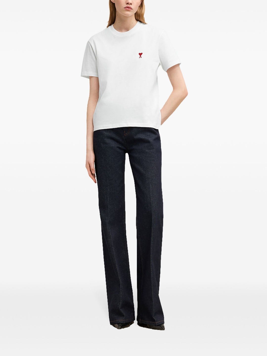 White Cotton Ami De Coeur T-Shirt