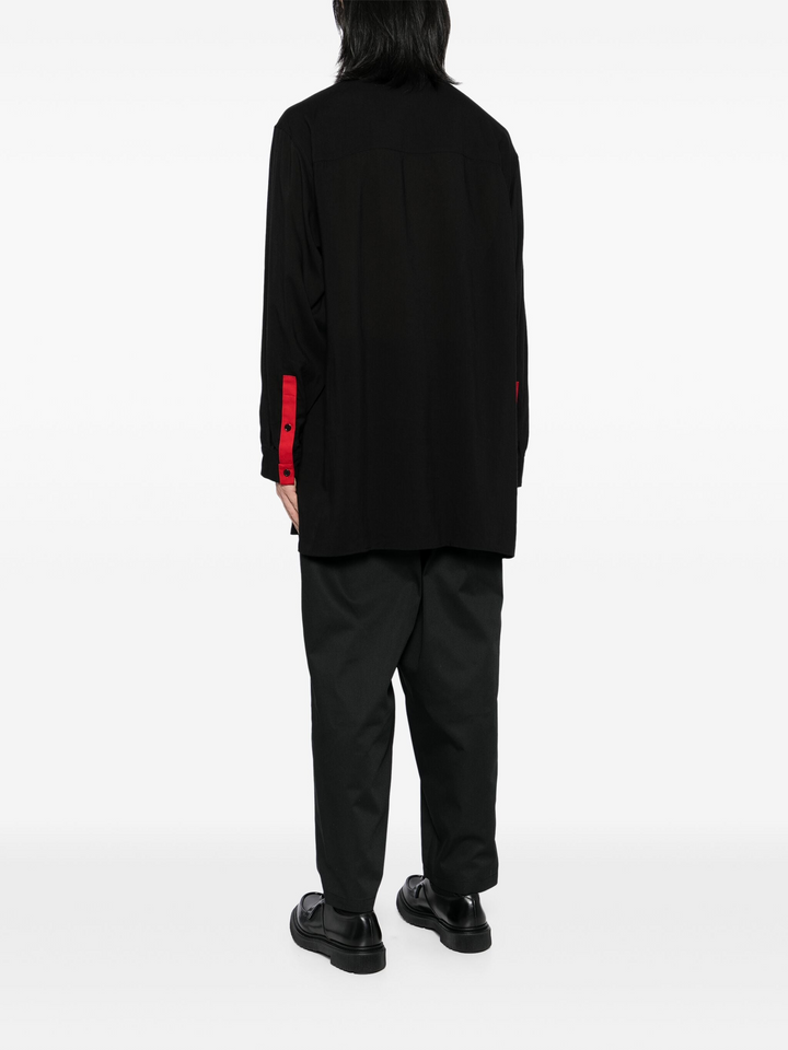 Chest Panel Red Cloth Blouse