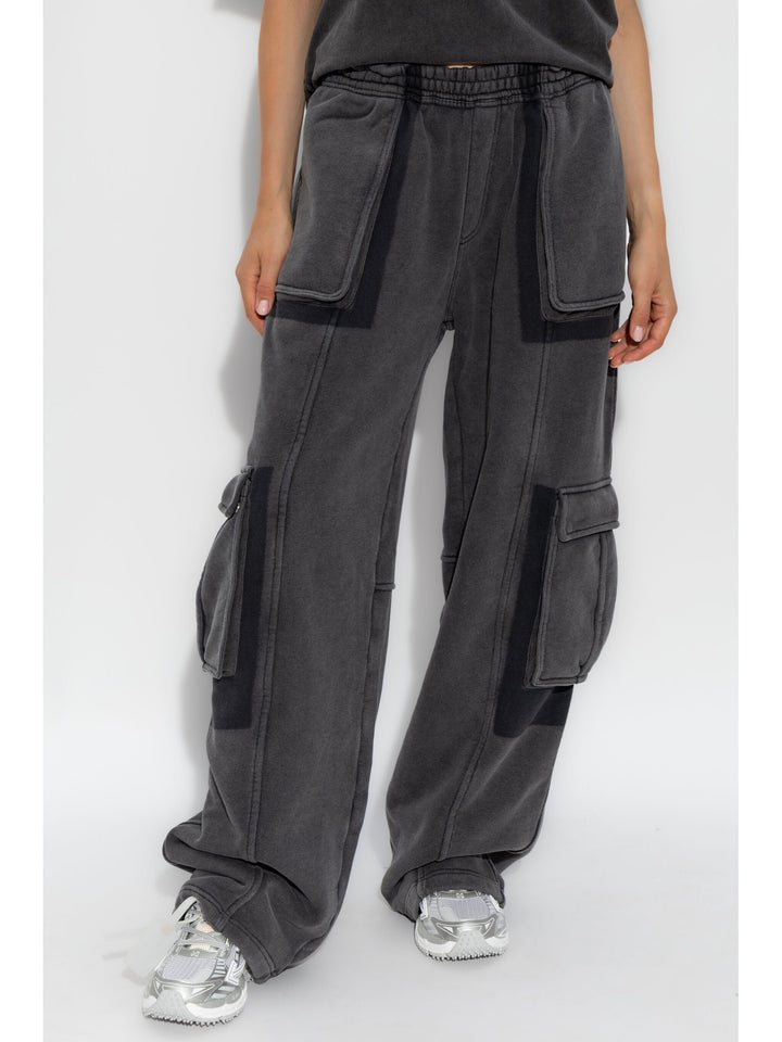 Oversized Cargo Sweatpants In Cotton Terry