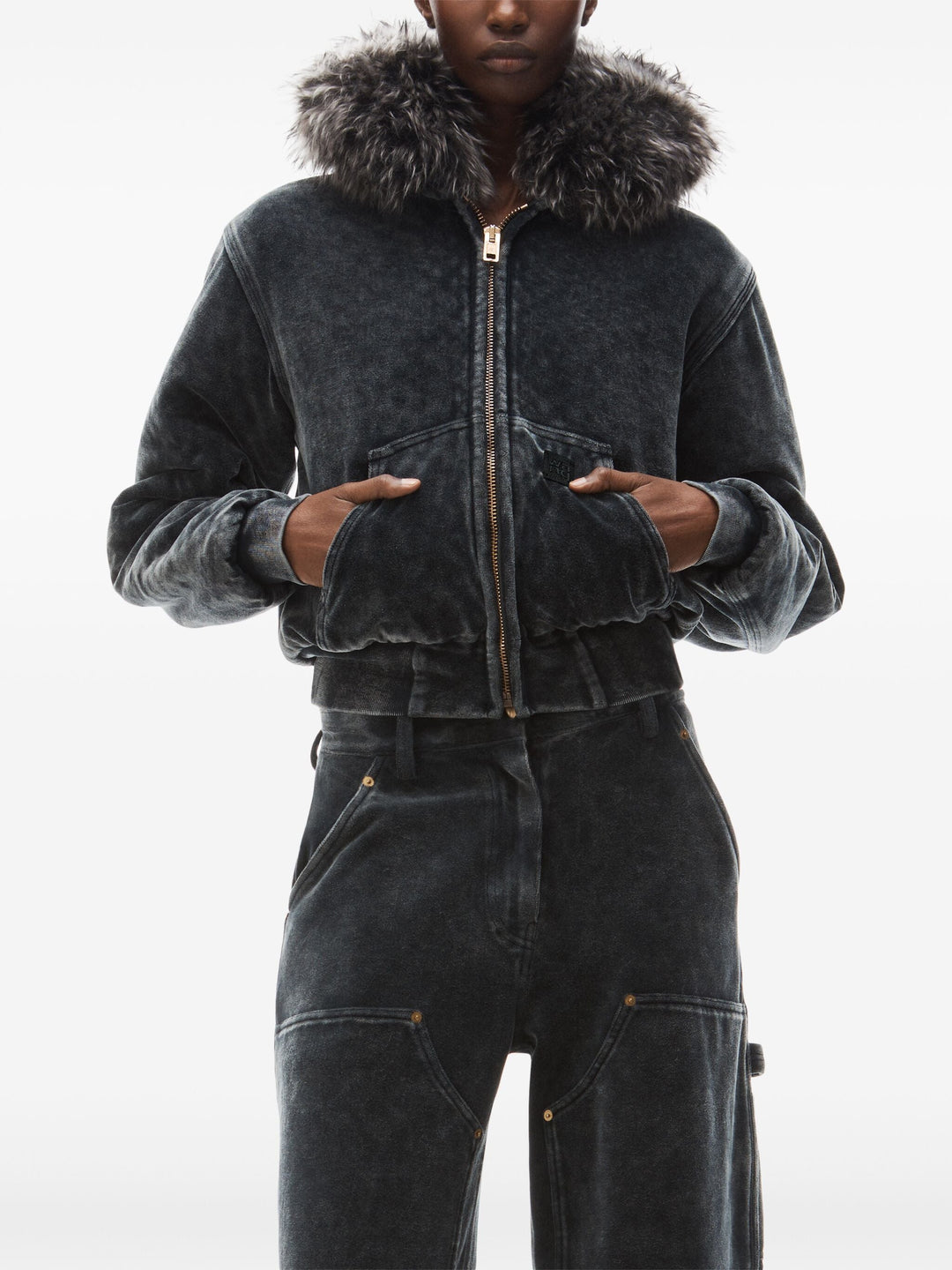 Workwear Pants In Crushed Velour