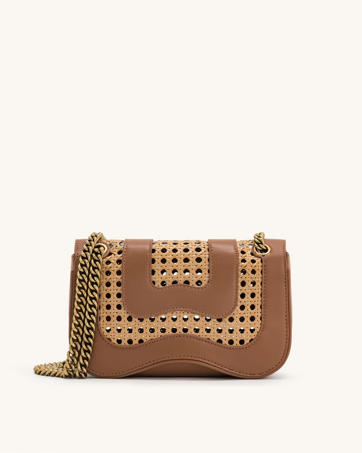 Tina Faux Bamboo Woven Crossbody