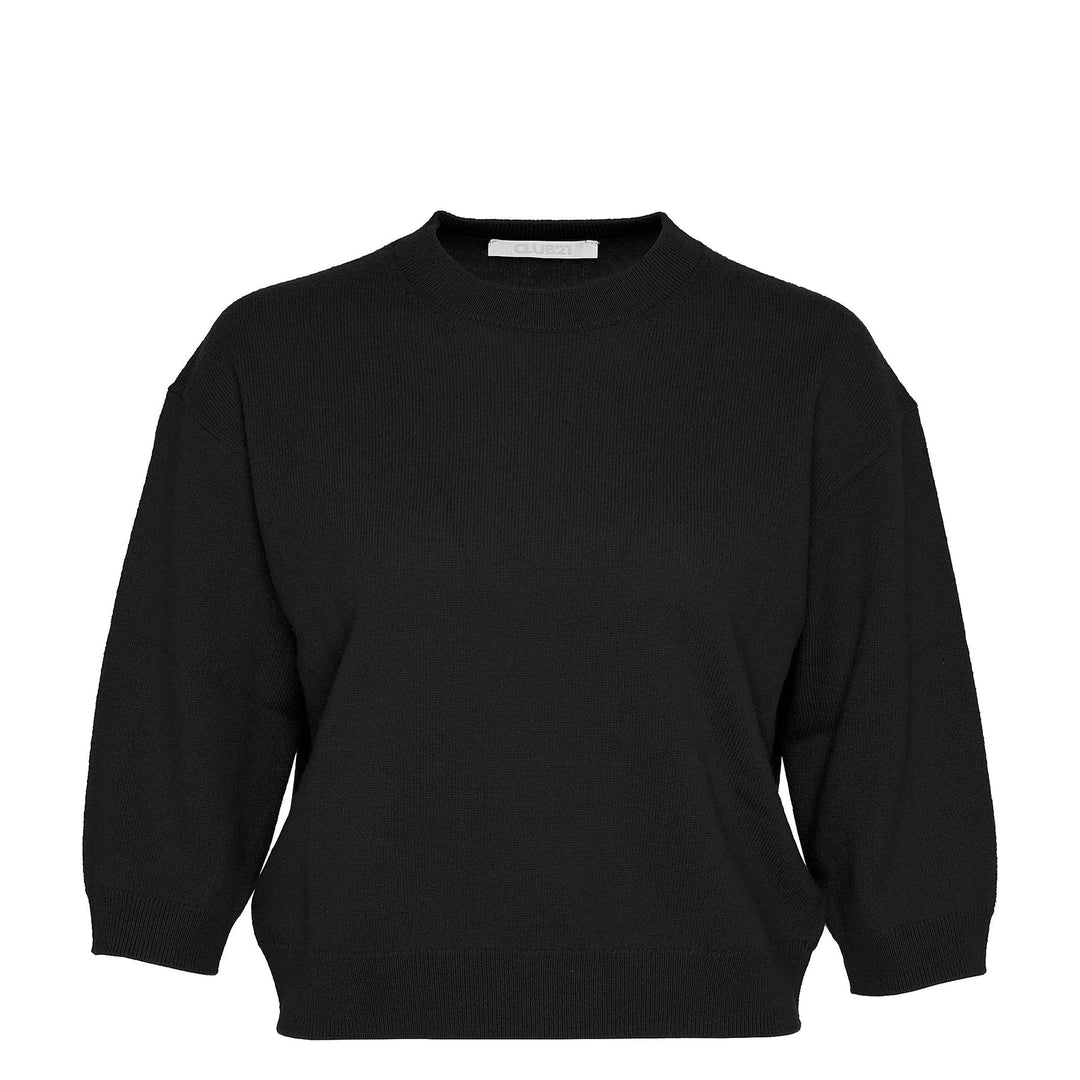Recycled Cashmere Crew Cropped Sweater
