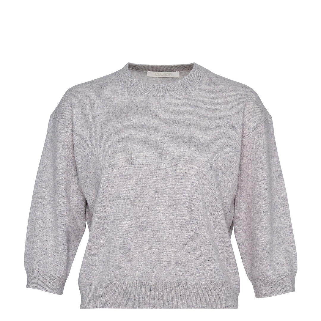 Recycled Cashmere Crew Cropped Sweater