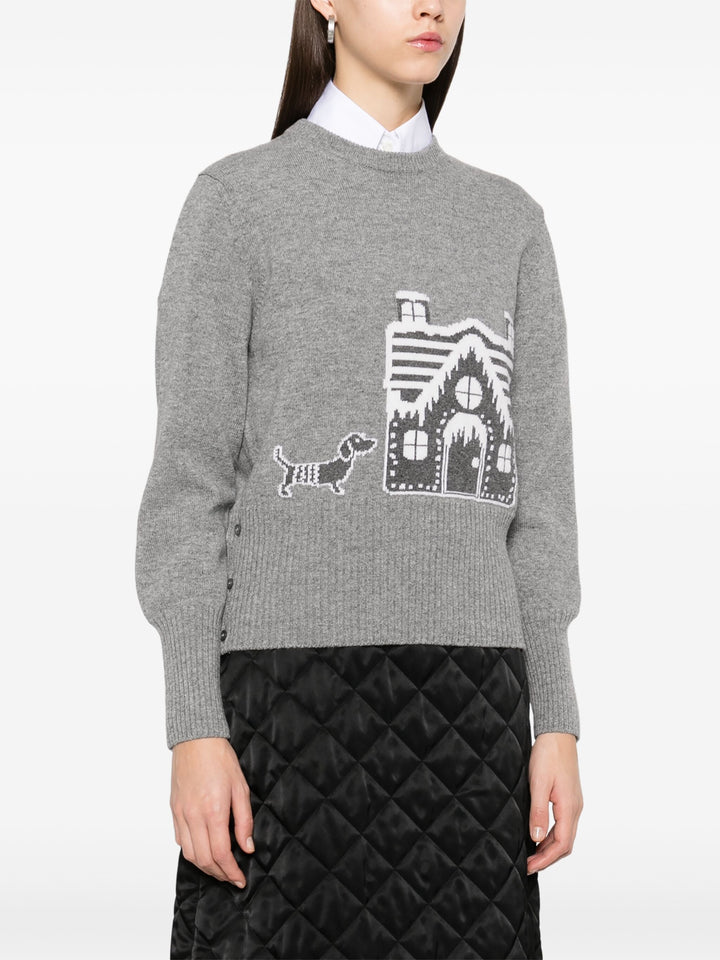 Holiday Scenery Classic Crew Neck Sweater Women