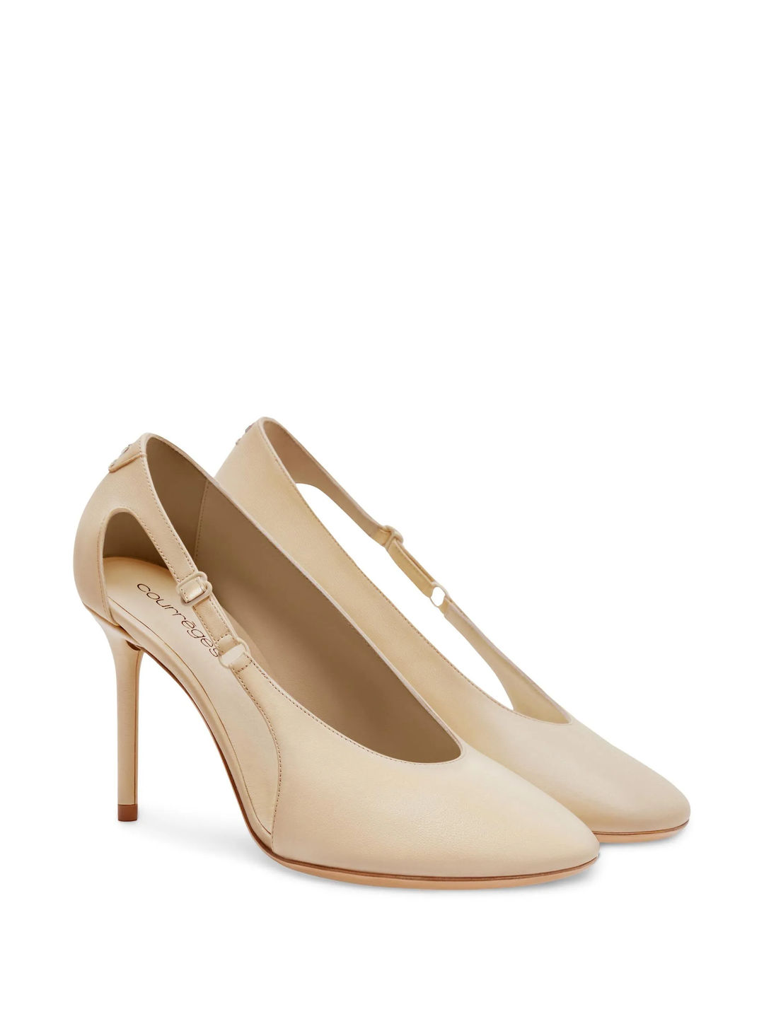 Oblique Strap Leather Stiletto