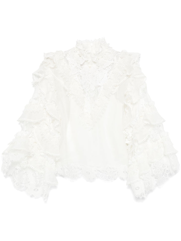 Crush Heart Trim Blouse