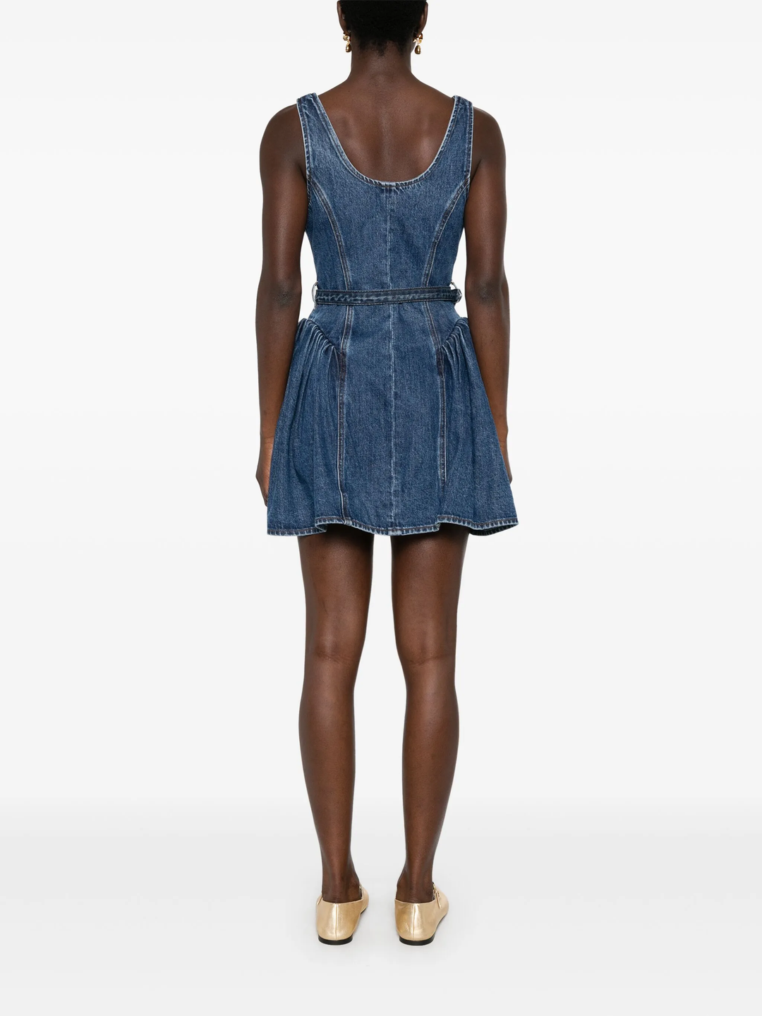 Flared Denim Mini Dress